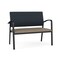 Lesro Newport 2 Seat Tandem Seating Metal Frame No Center Arms, Black, RS Night Sky Back, MD Farro Seat NP1501 - alternate 1